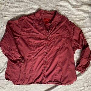 Venezia Jeans Men's button down shirt, size 26/28, mauve, 100% cotton, longsleev